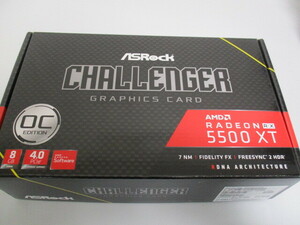 【新品未使用】ASRock AMD Radeon RX5500XT 搭載 グラフィックボード GDDR6 8GB CHALLENGERシリーズ　☆2024H1YO2-KIS1J-99-2