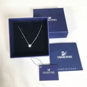 【美品】SWAROVSKI スワロフスキー ネックレス ペンダント アクセサリー レディース シンプル 一粒