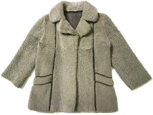 上質/お洒落！◆FUR Star 羊毛皮 女性用 ファージャケット/コート◆11号サイズ（身長143-146センチ位）　羊毛　