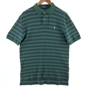 古着 ラルフローレン Ralph Lauren POLO by Ralph Lauren 半袖 ボーダー ポロシャツ メンズM /eaa381264