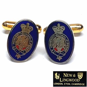 【侍】英国イギリス製 NEW LINGWOOD デザイナー カフス 丸善購入 直輸入品 ケース付 希少 20+422