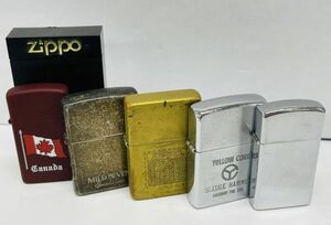 C267-O33-1104 ▲■ ZIPPO ジッポー MILD SEVEN YELLOW CORN Canadaなど オイルライター 喫煙具 喫煙グッズ まとめ売り 5点セット