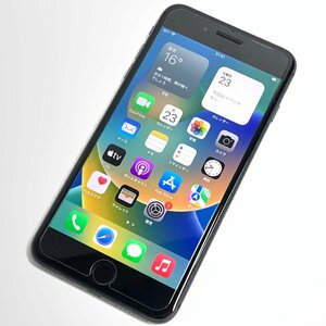 f001 B 良品 iPhone8 Plus 64GB アイフォンエイト プラス 黒 スペースグレイ KDDI SIMロック有り バッテリー82％