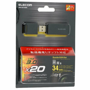 ELECOM エレコム USB3.0対応メモリカードリーダ MR3-D013SBK USB 34in1 ブラック [管理:1000015625]