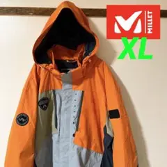 【美品】MILLET ミレー マウンテンジャケット XL 肩ロゴ 山登り