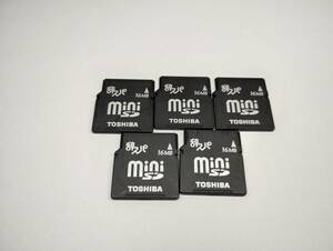 5枚セット　16MB　メガバイト　TOSHIBA　miniSDカード　メモリーカード　ミニSDカード