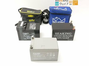 店頭渡しor佐川着払発送 シーキング メンテナンスフリーカルシウムバッテリー 12V/12AH 等 計3点セット ジャンク品