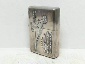 E243-246　ZIPPO/ジッポー　オイルライター　1937レプリカ The Jurassic Period ティラノサウルス　銀メッキ　E/Ⅶ【中古品】