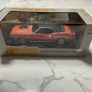 《箱付き》【1/18スケール】1970 Plymouth CUDA American Muscle ミニカー 模型 コレクション放出 メタルダイキャスト クライスラー