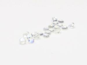 キレイ ブルームーンストーン 2mmラウンドのロット 20ケで0.64ct