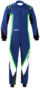 【新品】SPARCO スパルコ レーシングスーツ KERB カーブ CIK/FIA Level-2公認 ブルー/グリーン Lサイズ