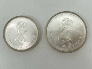 H0604-6 1749【1円スタート】記念硬貨　プルーフ銀貨　1976年　モントリオール五輪　5ドル / 10ドル　カナダ　オリンピック　コレクション