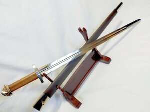 ヴァイキングソード 最高級洋剣シリーズ(2) 軟質ステンレス刀身 原寸大模型 模造刀 模擬刀 西洋剣 インテリア 家具 オブジェ
