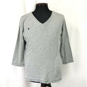 R.NEWBOLD/アールニューボールド★七分袖Tシャツ/カットソー【メンズM/gray/グレー】Vネック/ポールスミス/Tops/Shirts◆BH640