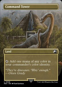 MTG ■土地/英語版■ 《統率の塔/Command Tower》★FOIL★ イクサラン：失われし洞窟 ジュラシックワールド REX