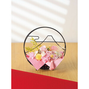 母の日専用 花 メッセージカード付 富士山 ピンク プリザーブドフラワー 24-6721-074