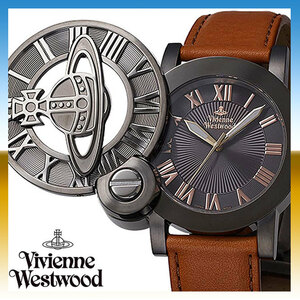 Vivienne Westwood ヴィヴィアンウエストウッド メンズ 腕時計 CAGEⅡ Mウォッチ グレー/ブラウン VW24F1 クラシック 正規 箱 取説 美品
