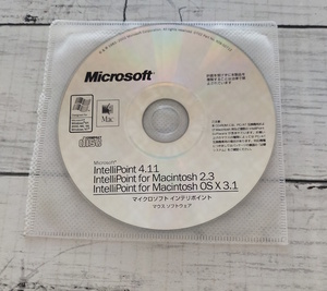 Microsoft インテリポイント 4.11 マウスソフトウェア CD-ROM 2002 Win XP 2000 ME 98 NT Mac OS IntelliPoint