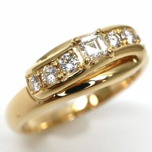 POLA jewelry(ポーラ)◆K18 天然ダイヤモンドリング◆M 約5.1g 約13号 0.28ct diamond ring指輪 EE3/EE4