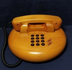ウッドホン 飛騨の匠Ⅲ レトロ電話 日本電信電話公社 電話機　アナログ電話　インテリアに