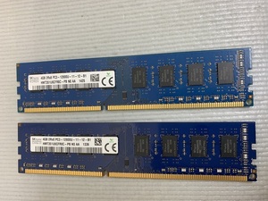 SK HYNIX 2Rx8 PC3-12800U 4GB 2枚組 1セット 8GB DDR3 デスクトップ用 メモリ DDR3-1600 4GB 2枚で 8GB DDR3 DESKTOP RAM