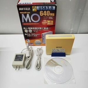 @T0317 BUFFALO MOドライブ MO-CG640U2 箱・ユーティリティーCD付属