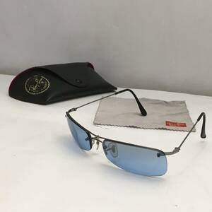 ■Ray-Ban レイバン RB3173 004/7C 61□17 サングラス ブルーの度なしレンズ メガネフレーム 眼鏡 ケース付き イタリア製■