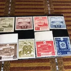 戦前日本が発行した満州関連切手全8種を鑑賞シート入で！カタログ価9,740円レア