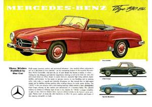 ◆1960年の自動車広告　メルセデス・ベンツ 190SL　1