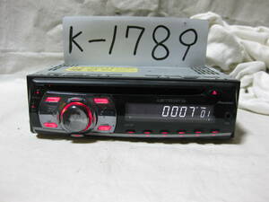 K-1789　Carrozzeria　カロッツェリア　DEH-330　MP3　フロント AUX　1Dサイズ　CDデッキ　故障品