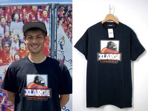 【新品】XLARGE × アルビレックス新潟 半袖ロゴTシャツ M ブラック 黒 エクストララージ コラボ