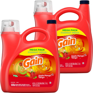 Gain ゲイン 洗濯洗剤 液体 アップルマンゴタンゴ 154oz 4.55L 2本セット P&G 洗濯用洗剤 輸入洗剤 アメリカ