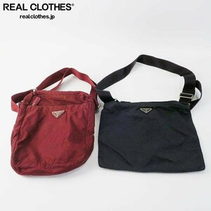 PRADA/プラダ 三角プレート ショルダーバッグ 2点セット /060