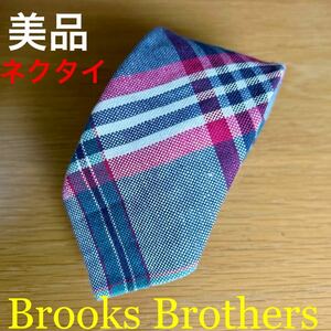 美品 BrooksBrothers ブルックスブラザーズ レッドフリース チェック ネクタイ