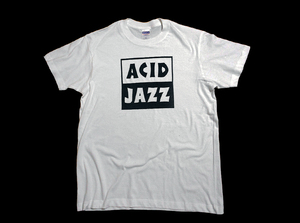 送込　ACID JAZZ　Label　 半袖Tシャツ　白色　２XLサイズ 