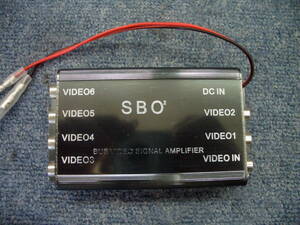 □□2305-BI24 映像分配器 モニター分配用 SBO2 BUS VIDEO SIGNAL AMPLIFIER ビデオ映像6出力タイプ 12V 動作品 レターパックライト発送