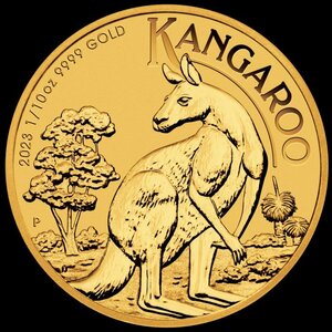 [保証書・カプセル付き] 2023年 (新品) オーストラリア「カンガルー」純金 1/10オンス 金貨