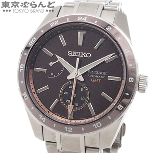 101720568 1円 セイコー SEIKO シャープエッジシリーズ プレザージュ GMT SARF009/6R64-00C0 ブラウン SS 腕時計 メンズ 自動巻き