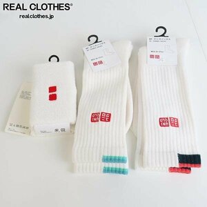 【未使用】UNIQLO/ユニクロ テニスウェア RF テニスソックス/RF テニスリストバンド フェデラーモデル 3点セット /000