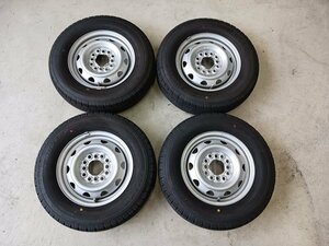 『psi』 汎用 12インチ × 3.50B 4穴 PCD100・110・114.3 スチールホイール ＆ DUNLOP ENASAVE VAN01 145/80R12 ラジアルタイヤ4本セット