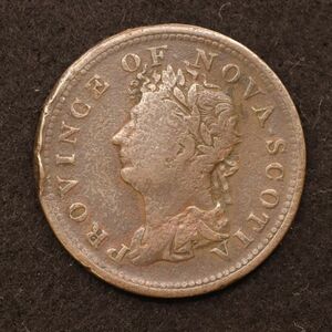 カナダ植民地 ノバスコシア 1/2ペニー銅貨（1823）[3943]コイン