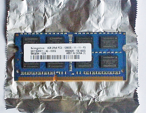 Kingston DDR3 PC3-12800 204Pin 4G 1枚 
