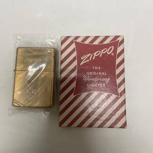 【B-13792】 1円スタート ZIPPO ジッポ Singapore シンガポール ゴールだカラー ライター 箱付き 火花確認済み 状態写真参照