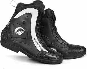 バイクシューズ ライディングシューズ レーシングブーツ 強化防衛性 バイク用靴 耐衝撃 山登り靴 通気 オートバイ靴 3色選択可 25.5cm