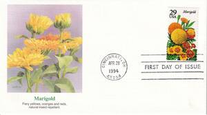 【ＦＤＣ】庭園の花：マリーゴールド（１９９４年）（アメリカ）　t2814