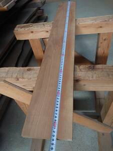 山桜　No.240516-C　無垢　乾燥材　板（長さ1030㎜ｘ幅140㎜ｘ厚み20㎜）1枚　木材　DIY　棚板　小物作りに