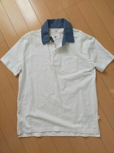 新品 タグ付き 送料無料 GAP ギャップ 半袖 シャツ 青 白　ポロシャツ size 140 cm L (10) kids キッズ　男の子 