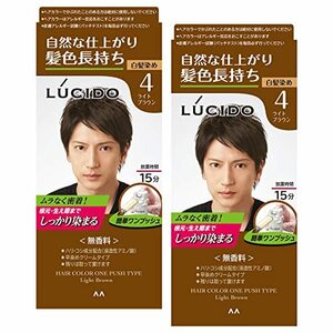 LUCIDO(ルシード) 【まとめ買い】ワンプッシュケアカラー(医薬部外品) メンズ用 ショートヘア約4回分 白髪染め 無香料 ライトブラウン