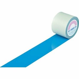緑十字 ガードテープ（ラインテープ） 青 ＧＴ－１０１ＢＬ １００ｍｍ幅×１００ｍ 屋内用 [148136]