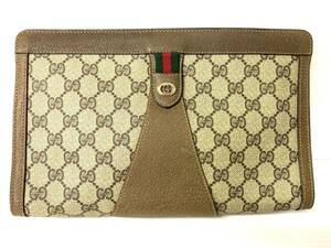 ★☆GUCCI グッチ GG キャンバス 89.01.033 セカンドバッグ ブラウン系 クラッチバッグ ブランドバッグ☆★